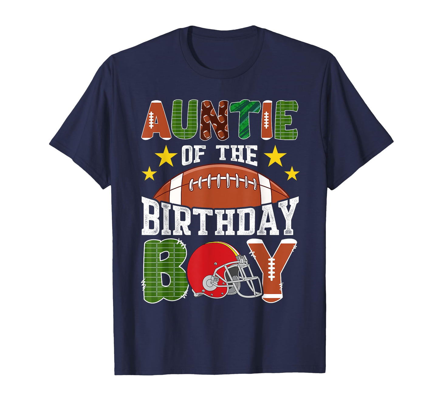 Football Auntie Of The Birthday Boy Family Matching T-Shirt