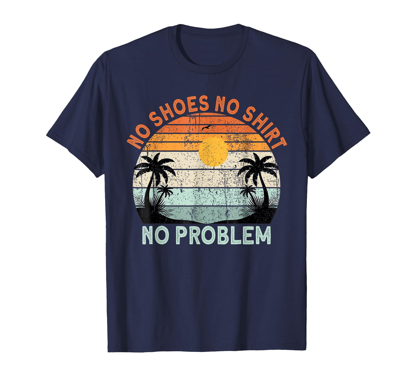 Funny No Shoes Shirt No Problem Coconut Tree Country Music T-Shirt