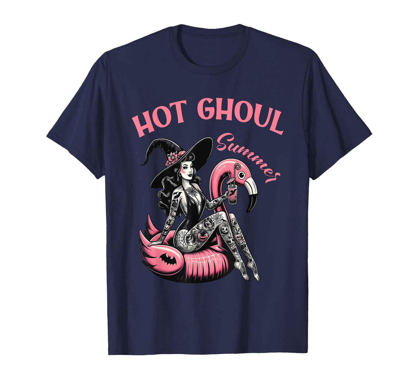 Women Mens Funny Halloween Hot Ghoul Summer Summerween T-Shirt