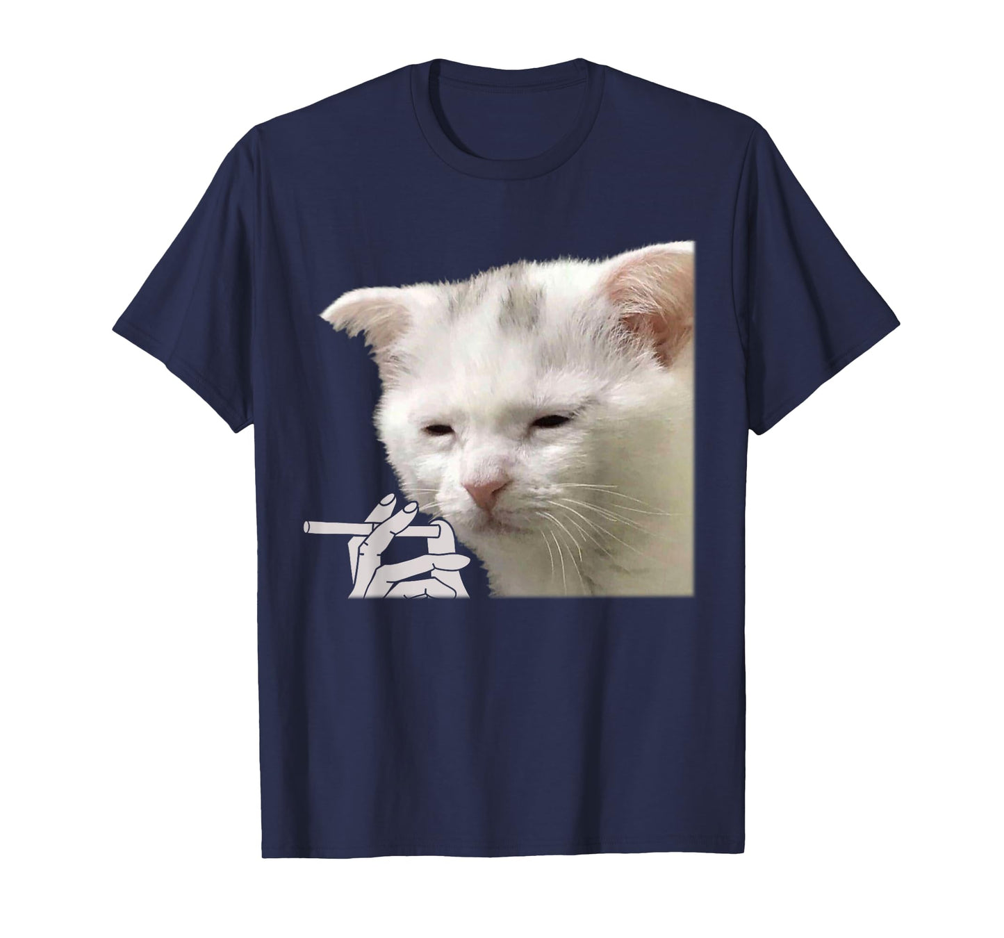 Cigarette Kitten Funny Smoking Cat Meme Stupid Brainrot T-Shirt
