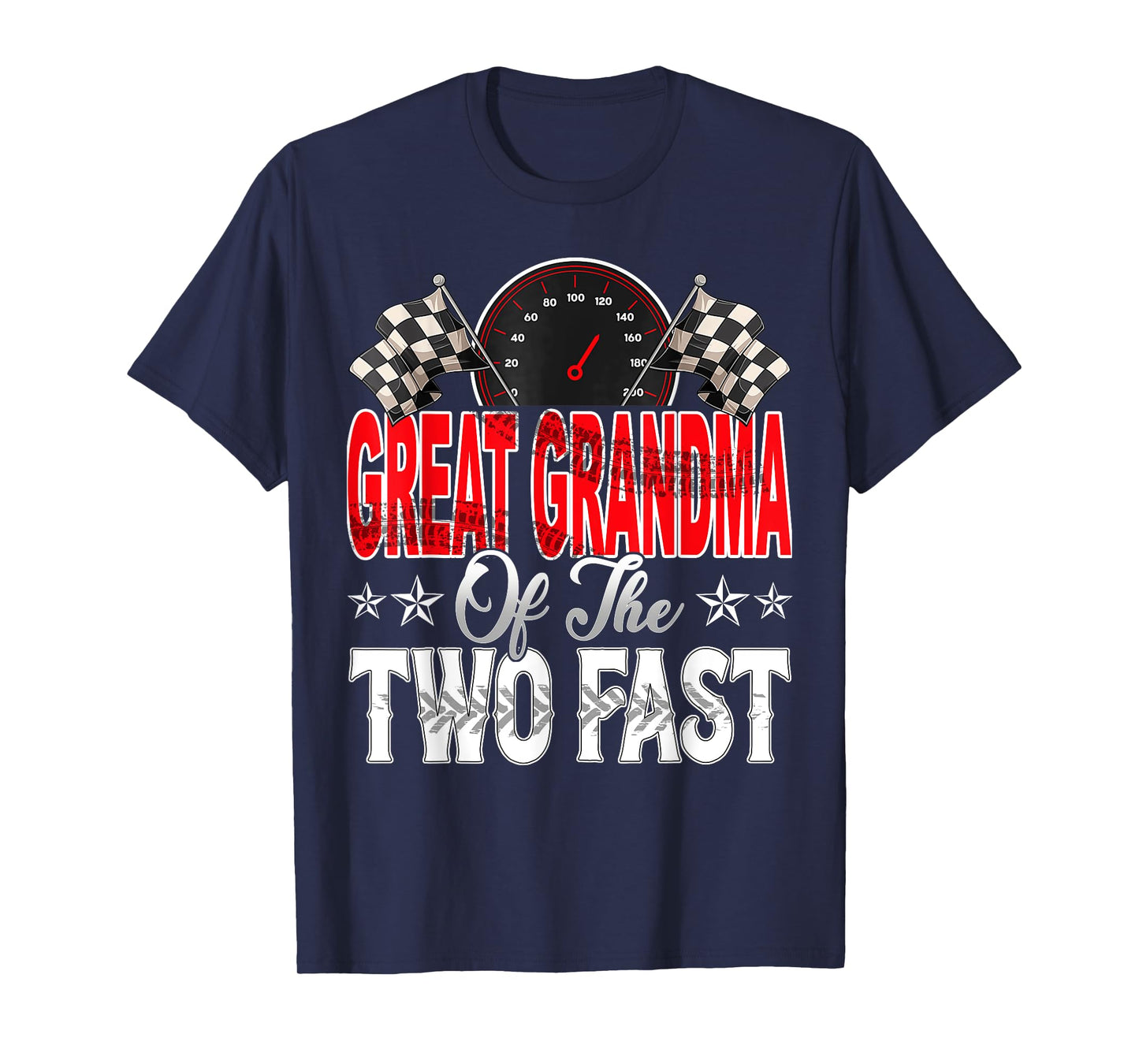 Great Grandma Of The Two Fast Second Birthday Racing Car T-Shirt