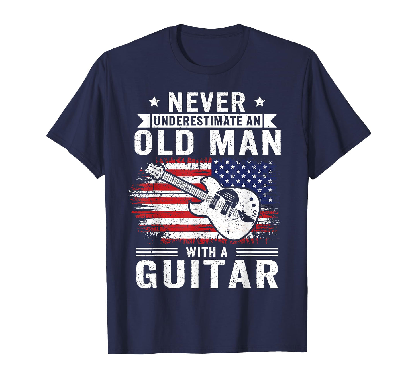 Never Underestimate An Old Man With A Guitar Player T-Shirt