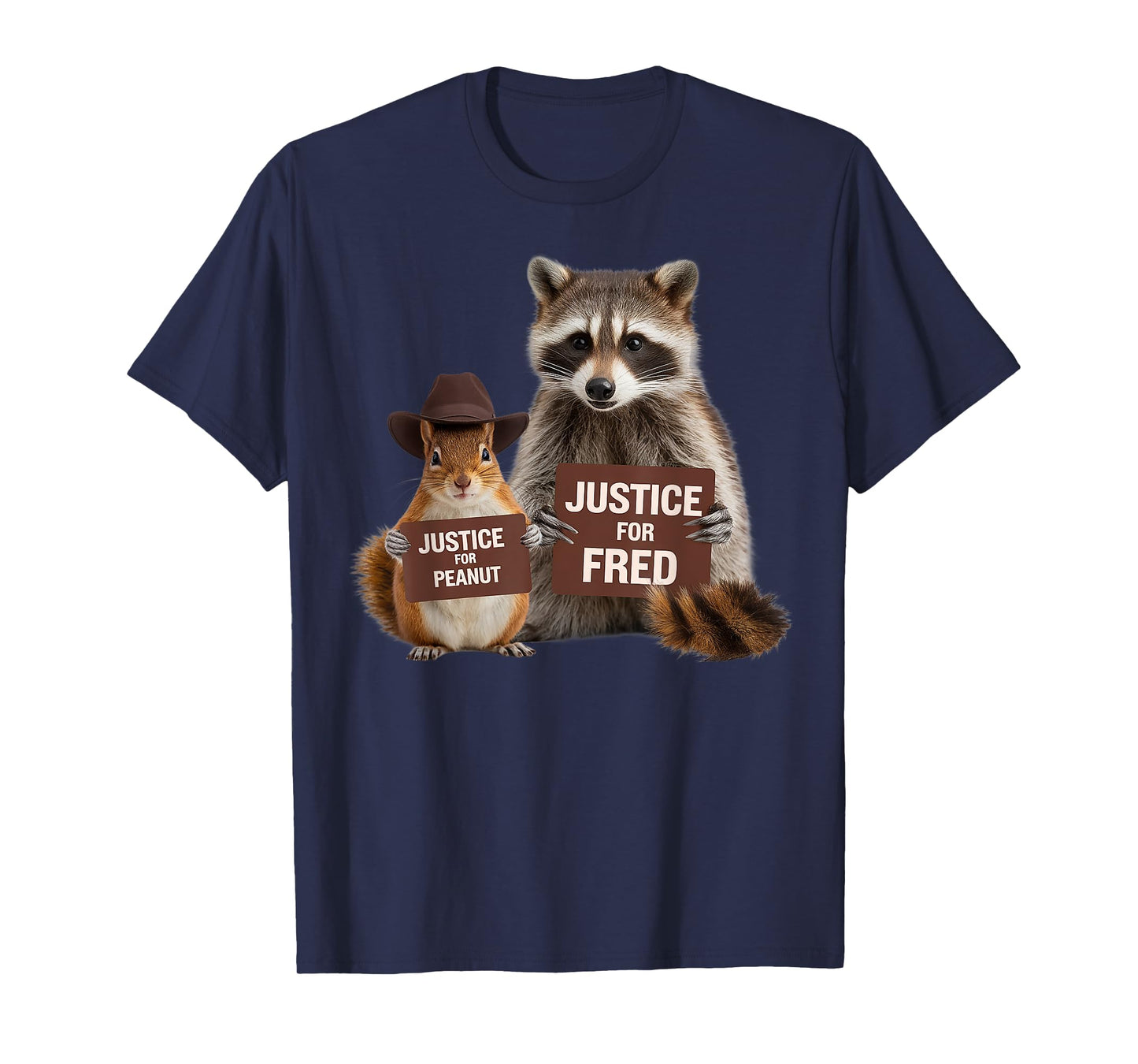 Justice For Peanut And Fred Gifts For Squirrel Raccoon Lover T-Shirt