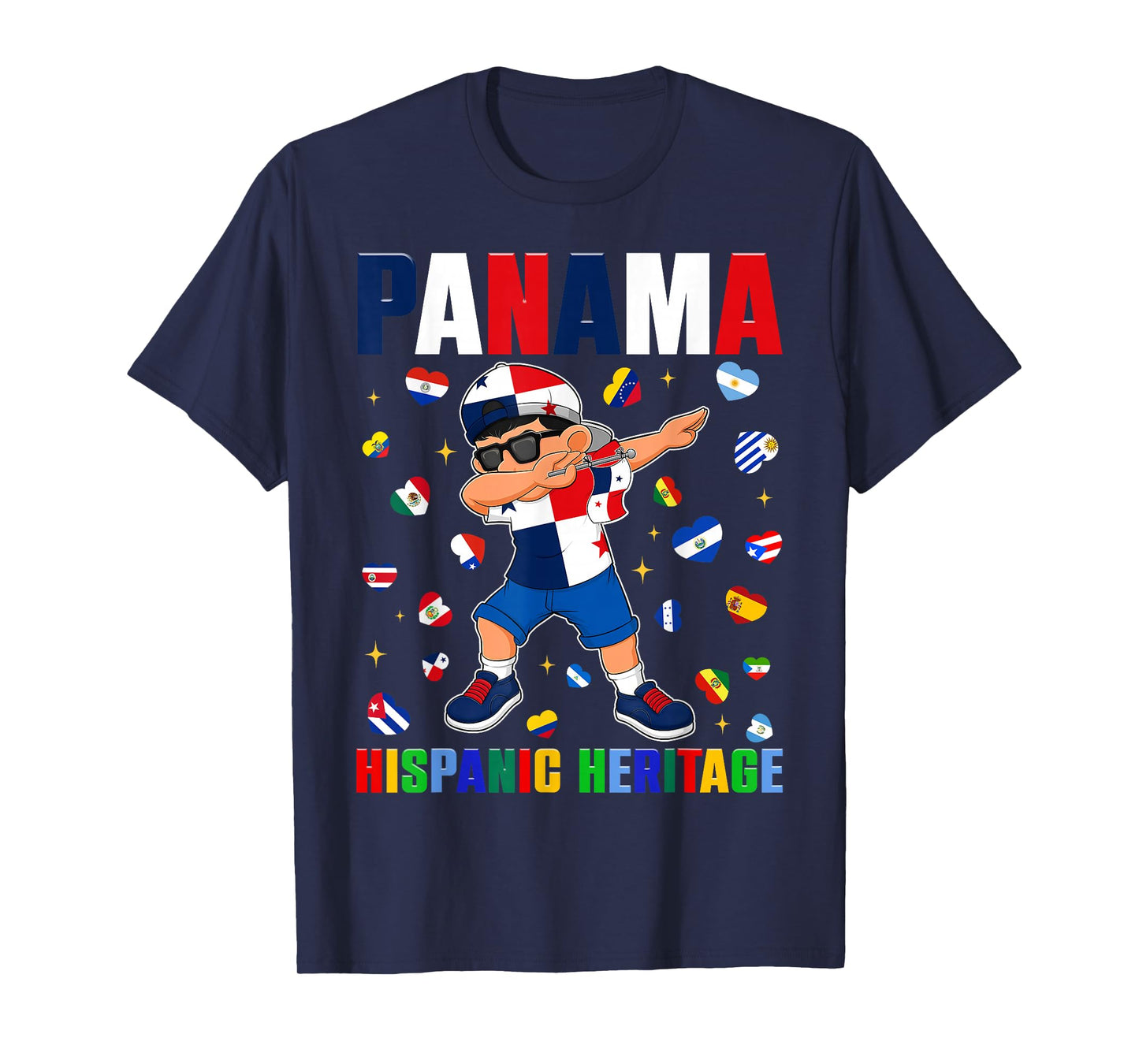 Panama Hispanic Heritage Month Panamanian Flag Boys Kids T-Shirt