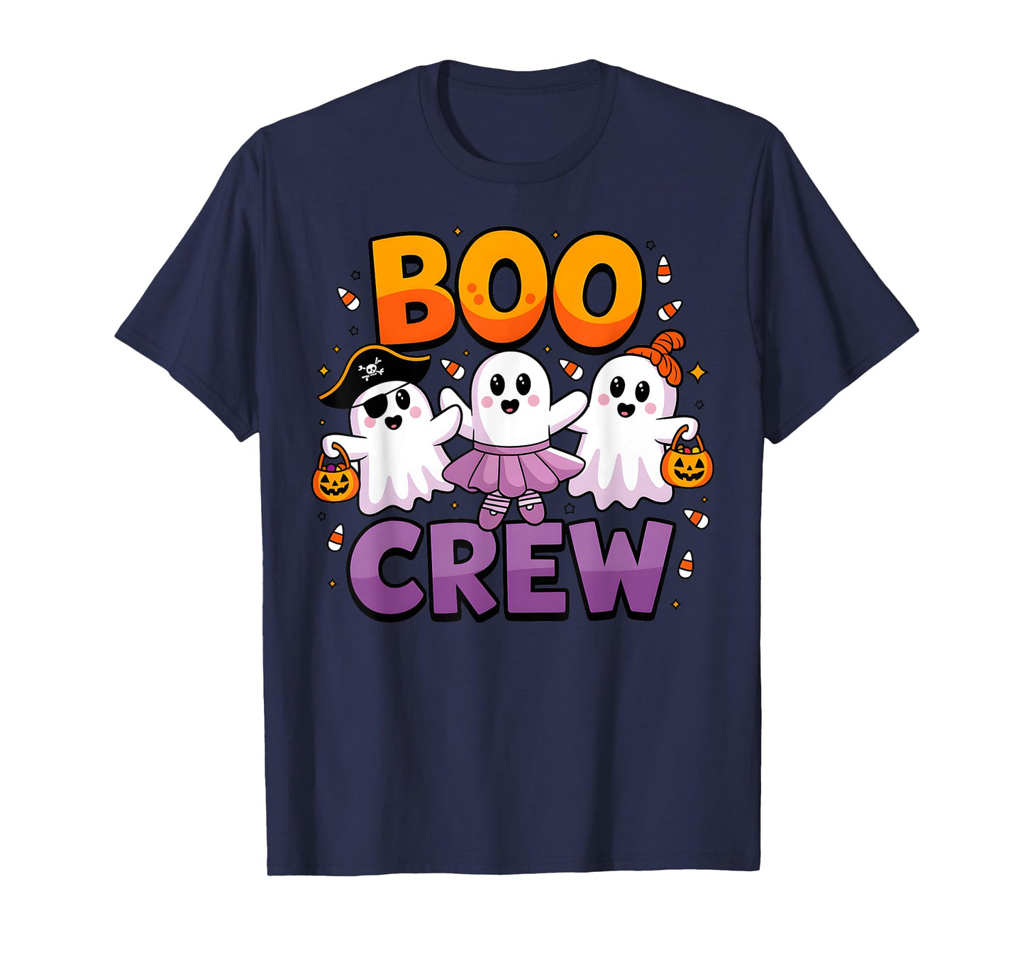 Boo Crew Cute Halloween Ghosts Matching Family Outfit T-Shirt