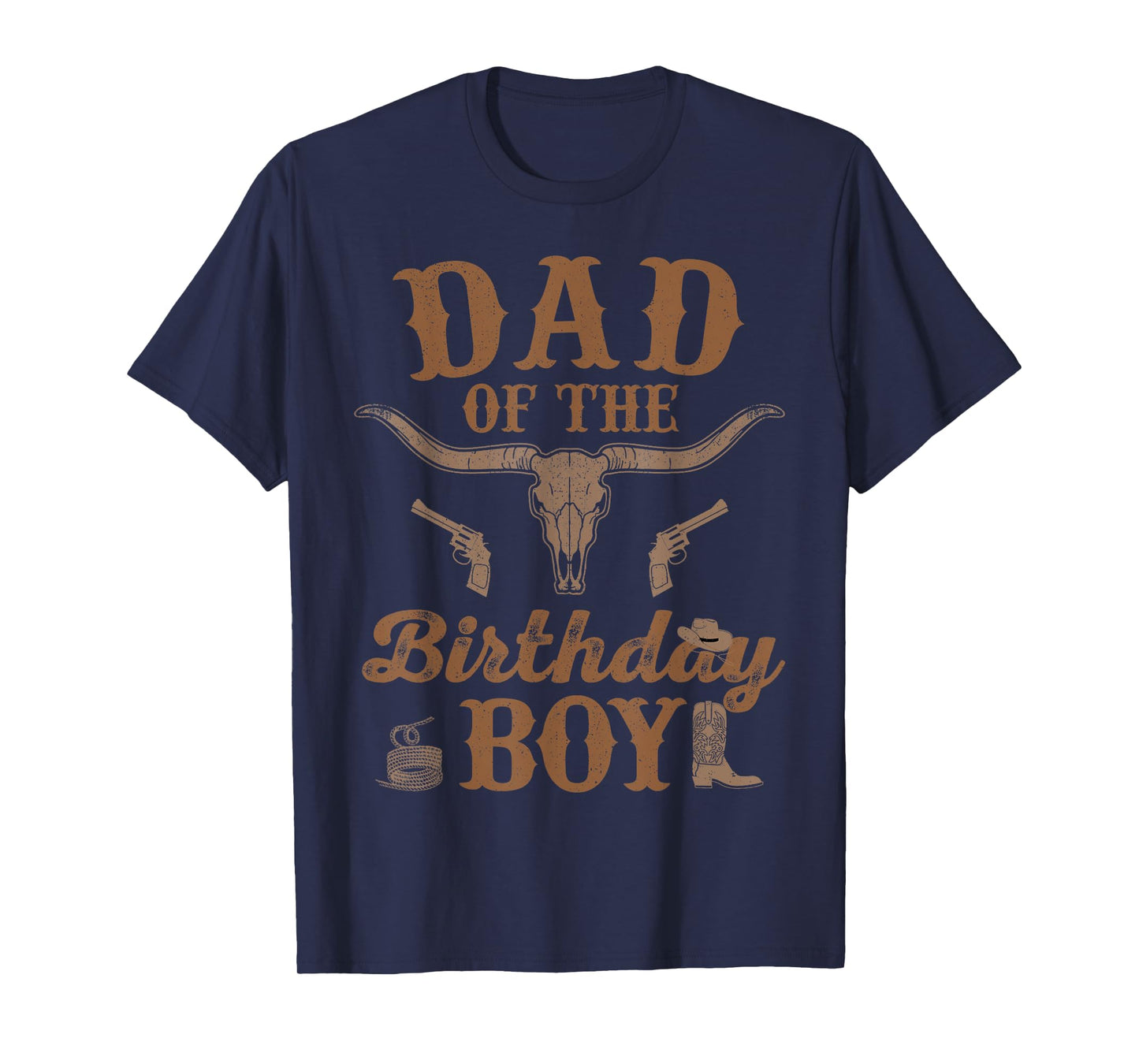 Dad of The Birthday Boy Western Rodeo Cowboy Family Matching T-Shirt