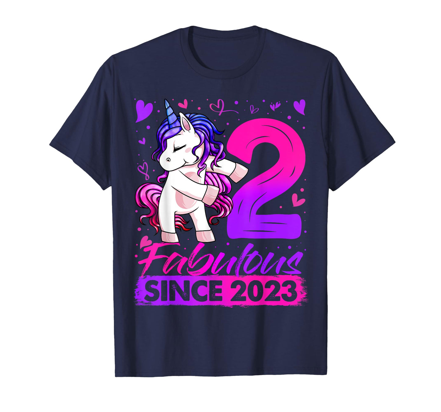 2 Year Old Unicorn Gifts For Girls 2nd Birthday Girl Party T-Shirt