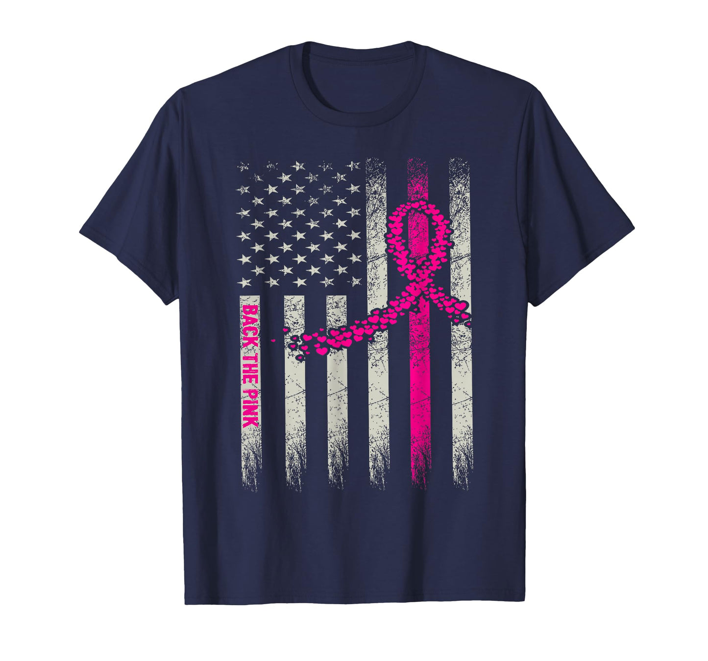 Back The Pink Breast Cancer Awareness Flag Toddler Women Men T-Shirt
