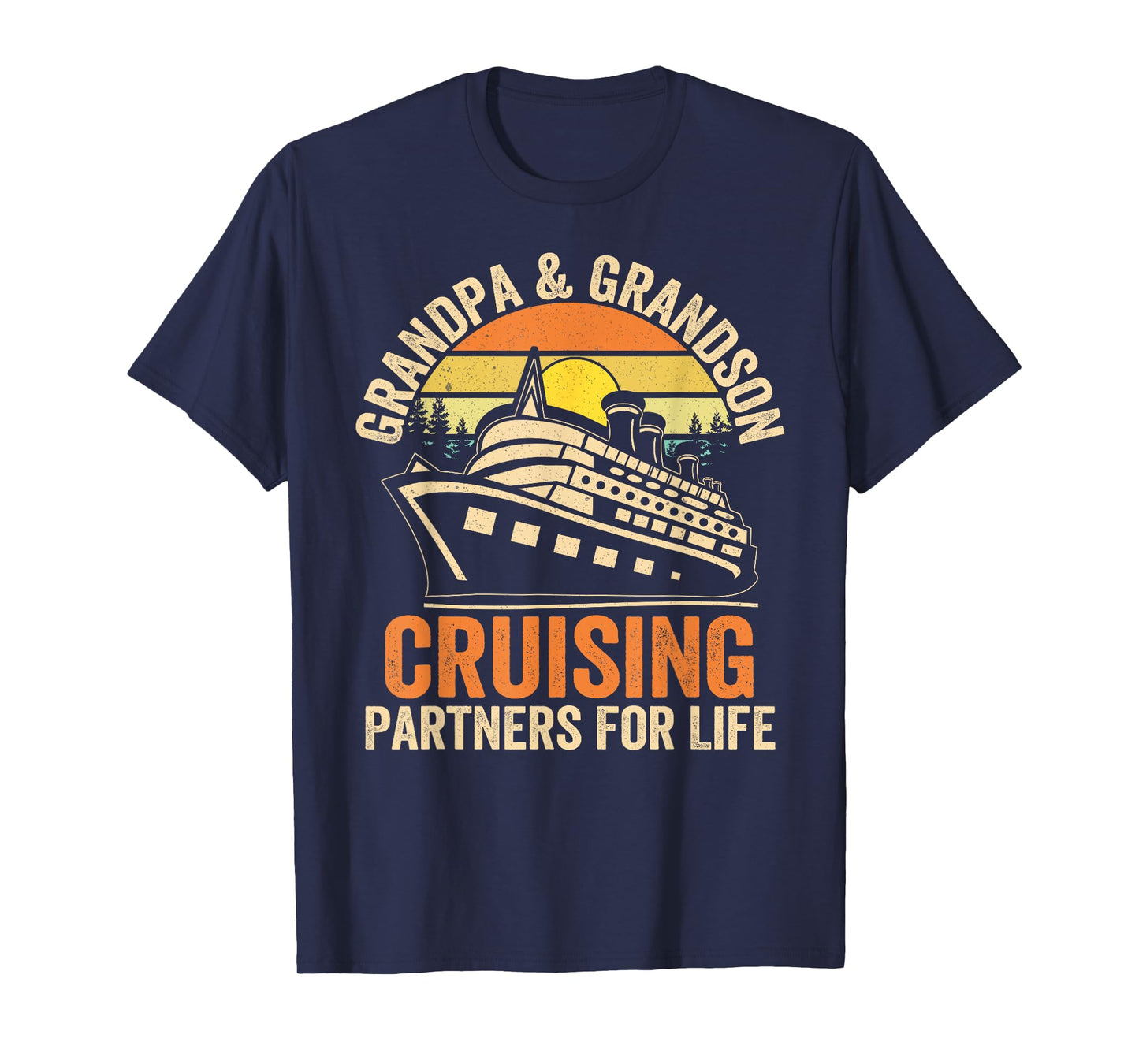 Grandpa Grandson Cruising Partner For Life Cruise Vacations T-Shirt