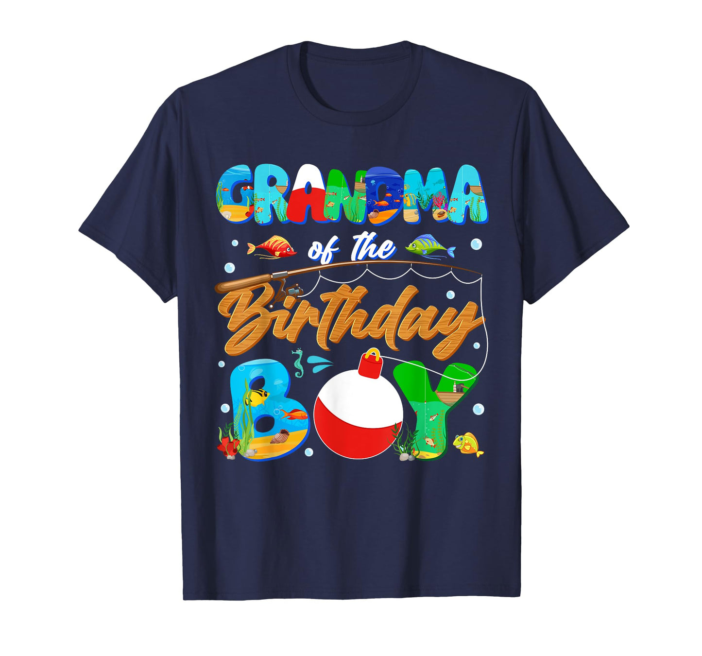Grandma Of The Birthday Boy Ofishally One Family Matching T-Shirt