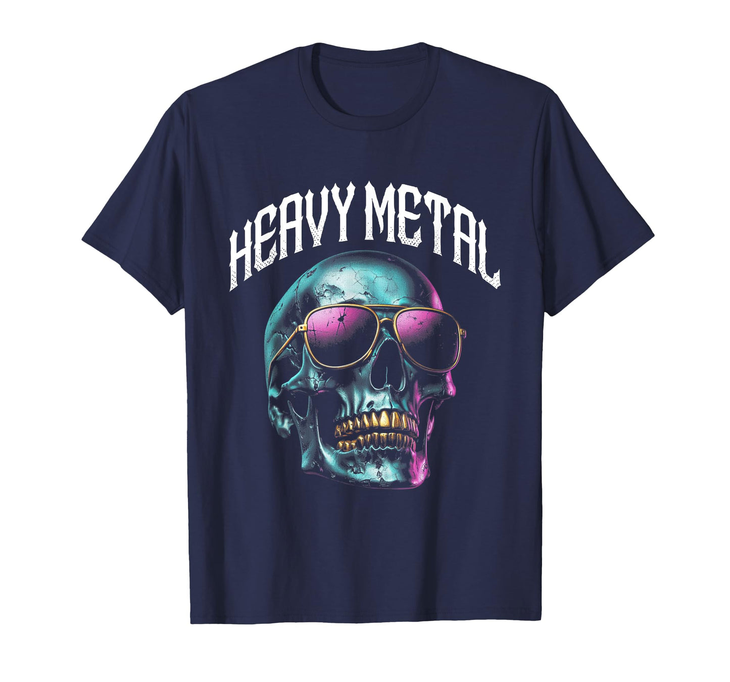 Heavy Metal Skull - Vintage Skull Heavy Metal Concert T-Shirt