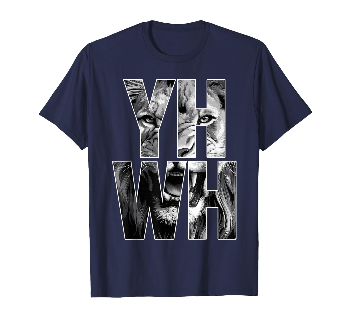 Yhwh Lion Of Judah Yahweh In Hebrew Jesus Christian T-Shirt