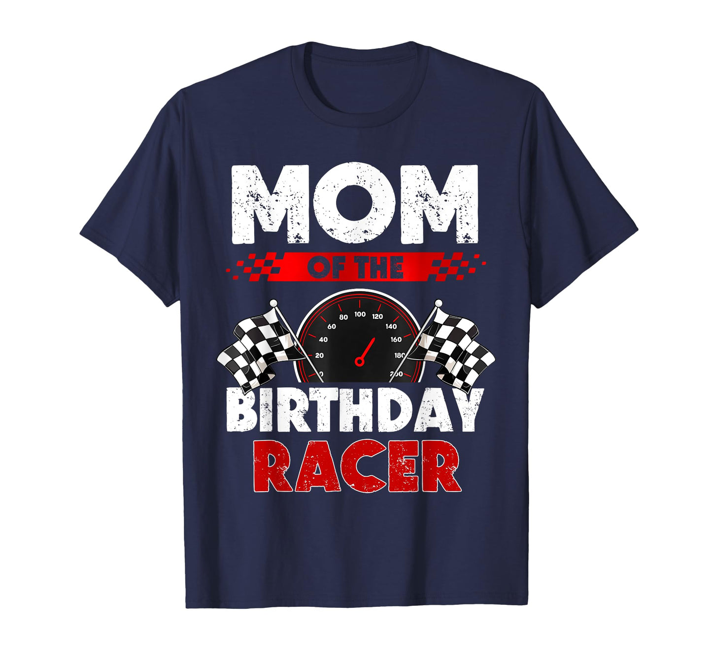 Mom of The Birthday Racer Race Car Party Matching Family T-Shirt