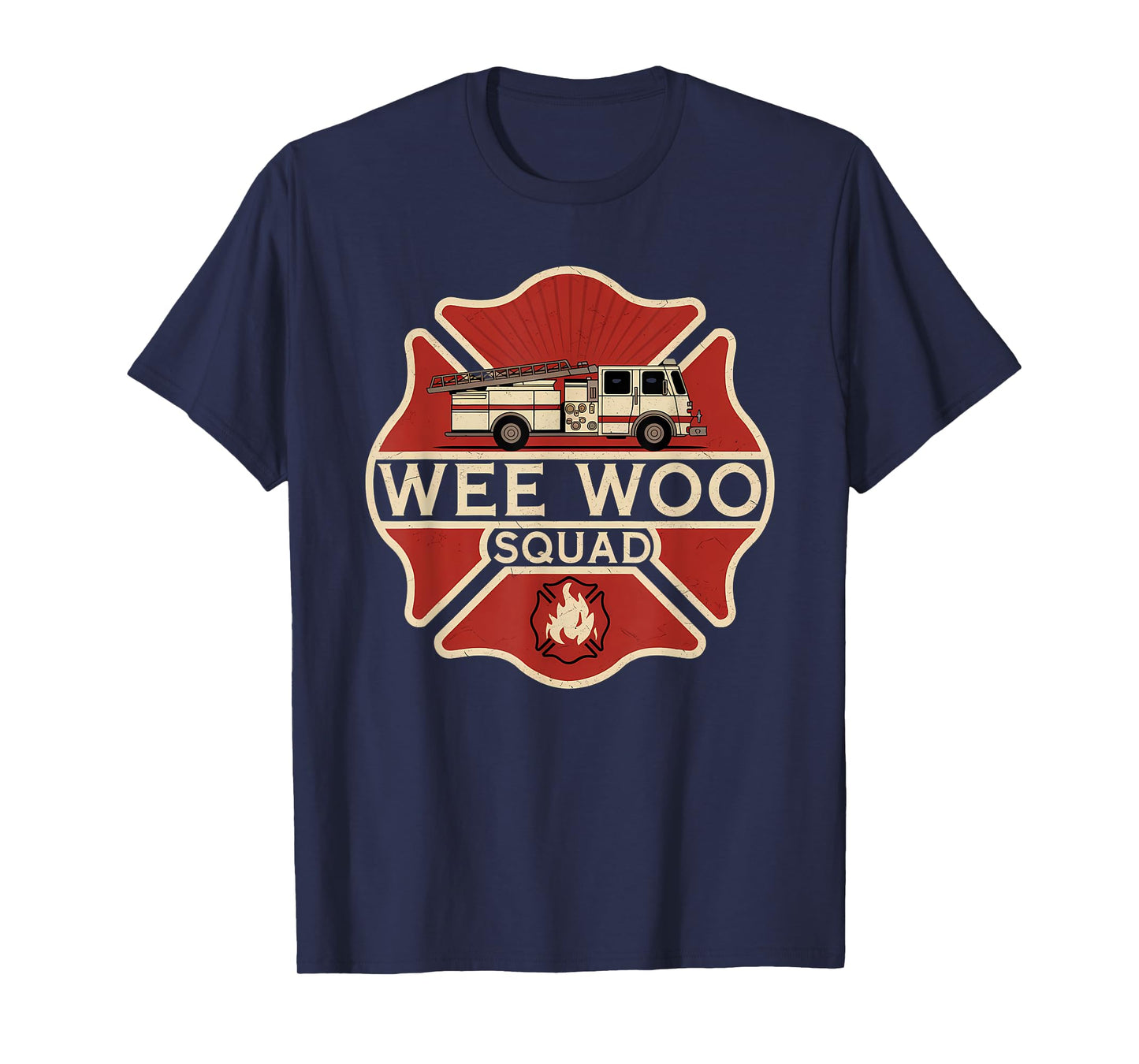 Wee Woo Squad Funny Firefighter Fire Truck Fireman Men Women T-Shirt