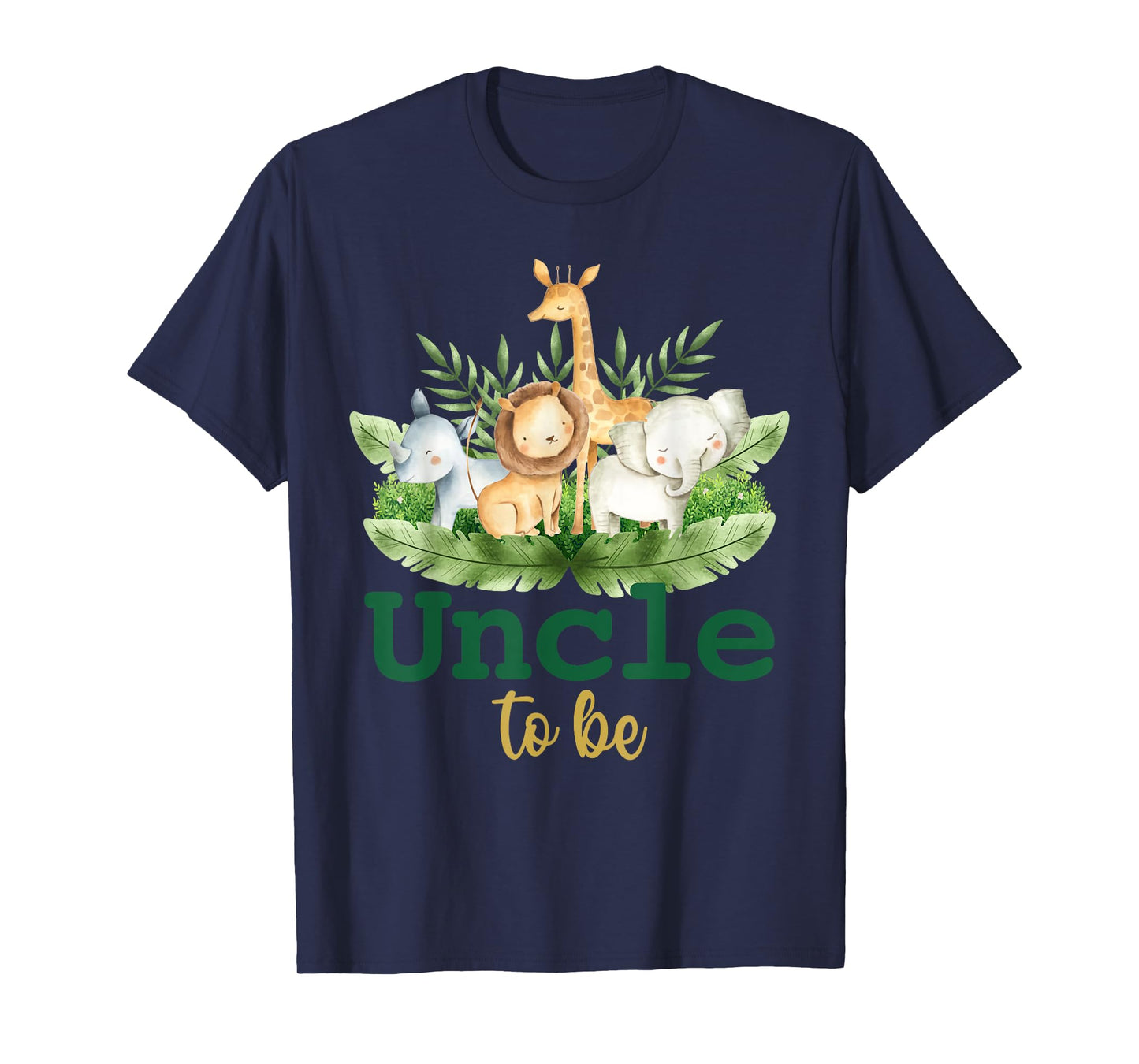 Soon To Be Uncle Jungle Animals Safari Baby Reveal T-Shirt