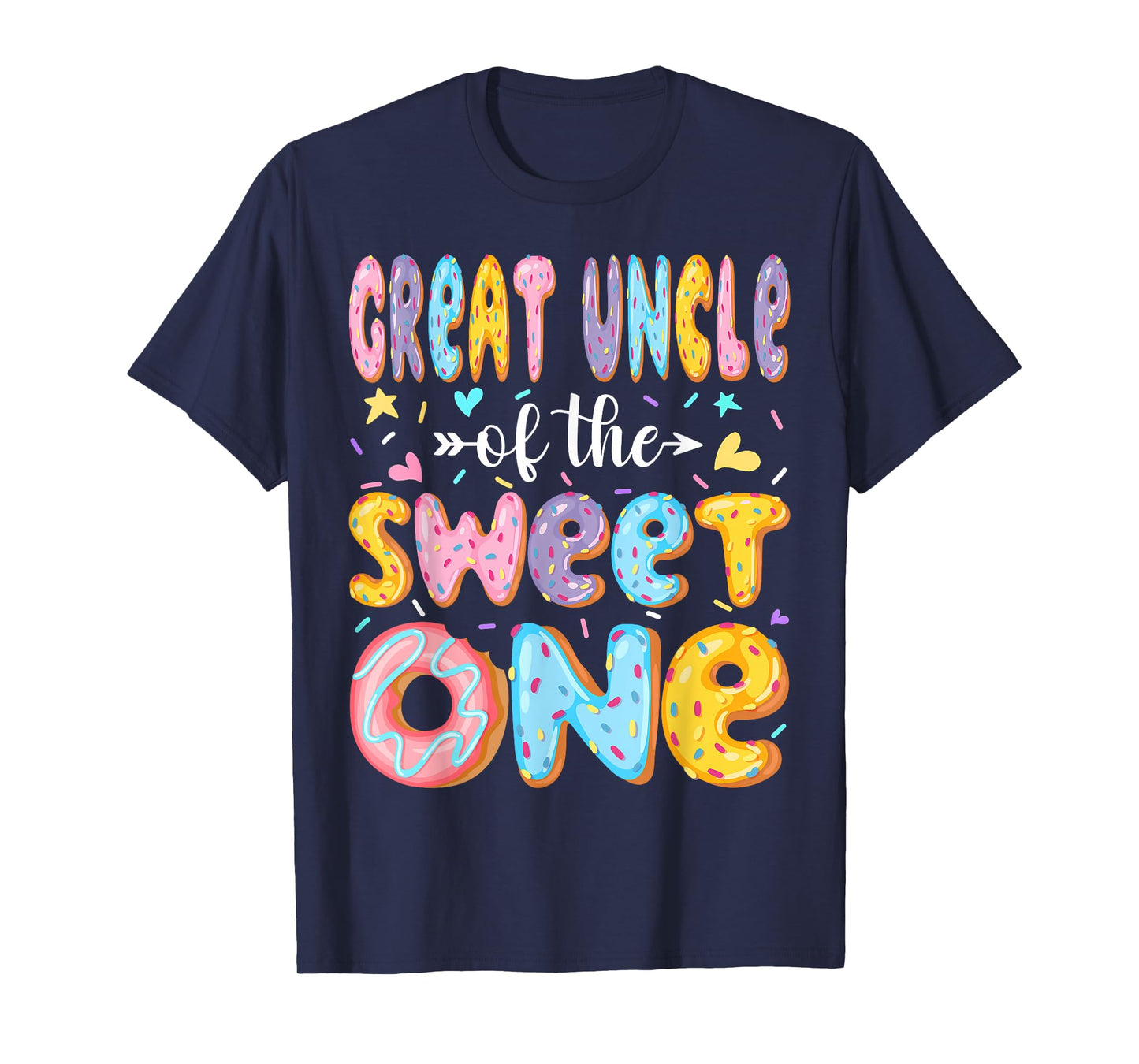 Great Uncle Of The Sweet One First Birthday Donut Matching T-Shirt