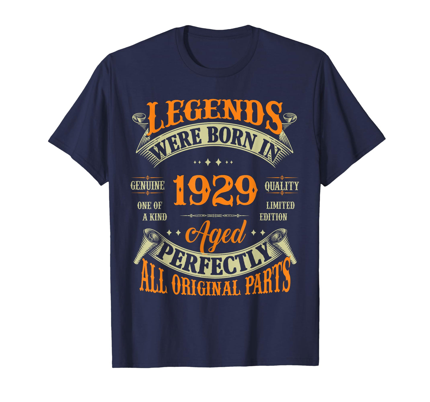 Vintage Legend Born In 1929 96th Birthday Tee 96 Years Old T-Shirt