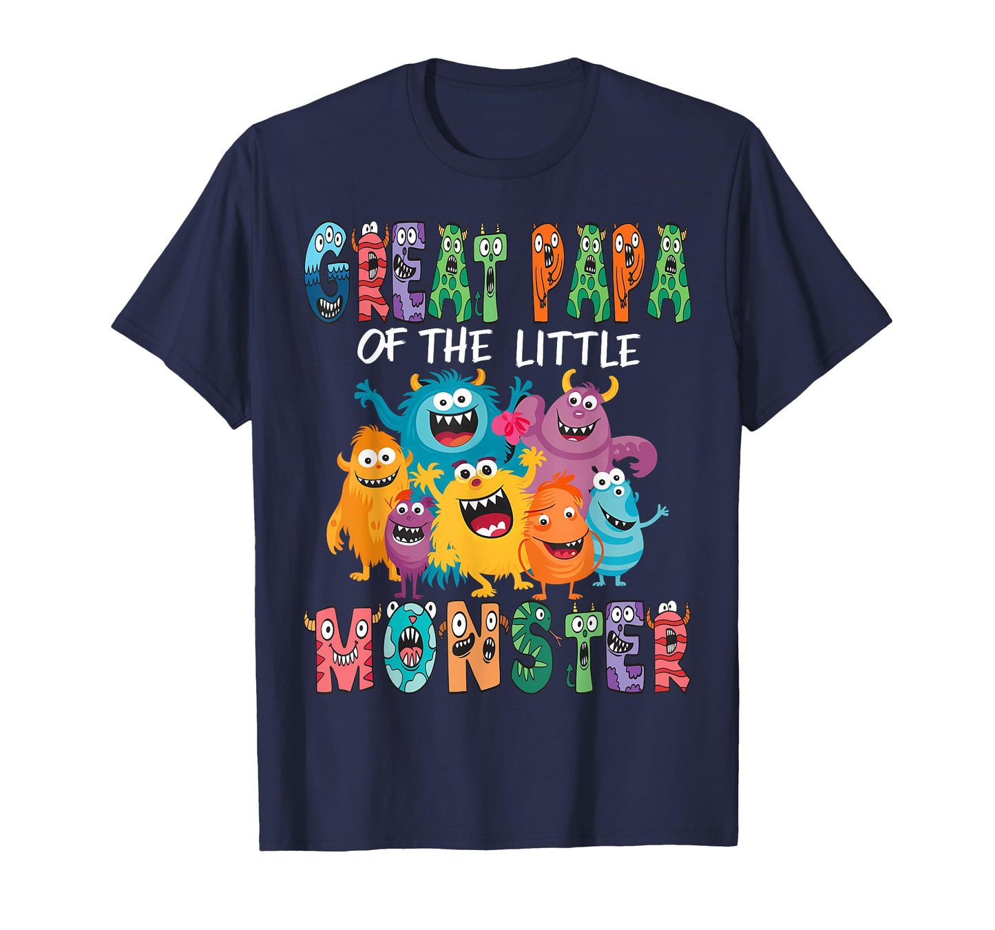 Great Papa Of The Little Monster Kids 1St Birthday Party T-Shirt