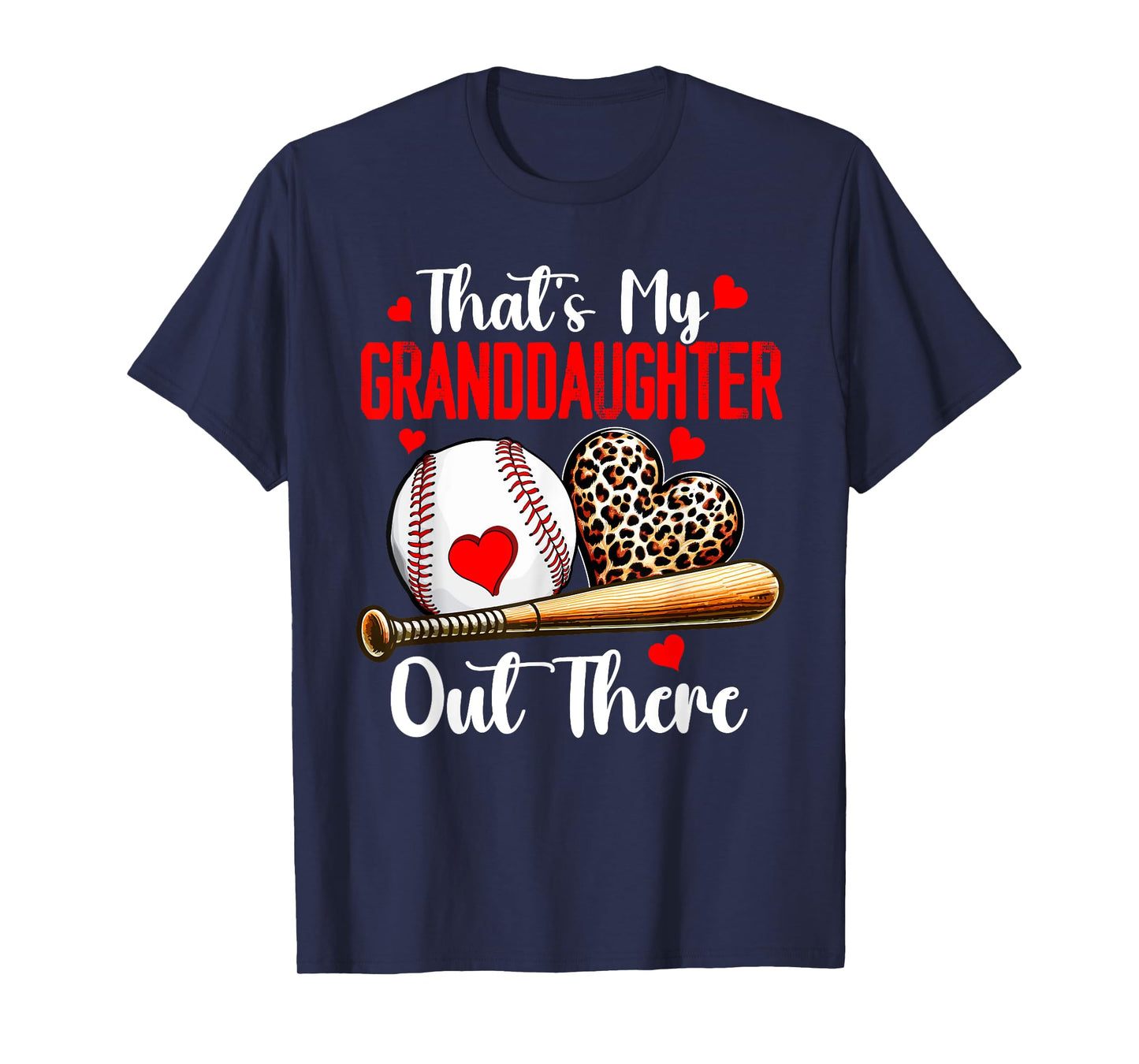 That's My Granddaughter Costume Leopard Baseball Player T-Shirt