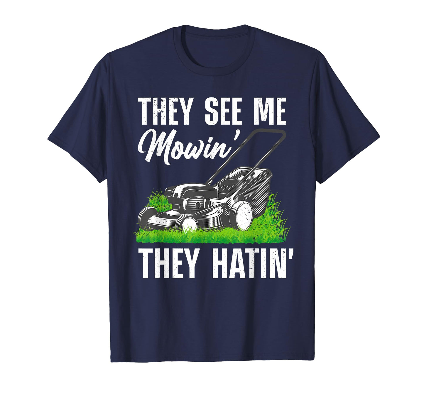 Lawn Mower Novelty For Men Women Kids Landscaper Lawn Mowing T-Shirt