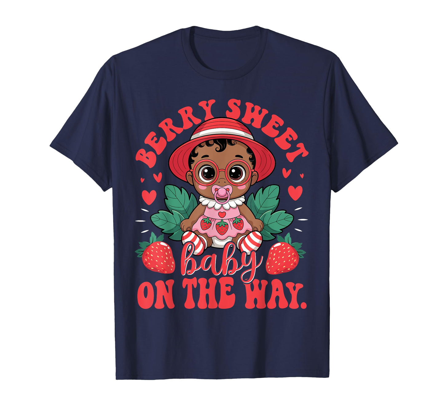 Cute Little Black Baby Shower Girl Sweet Berry Baby T-Shirt