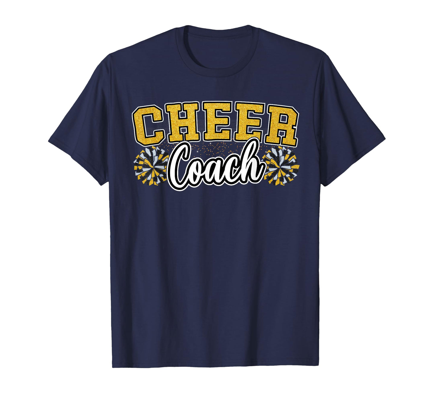 Loud Proud Cheer Coach Yellow Pom Poms Cheerleader Women T-Shirt