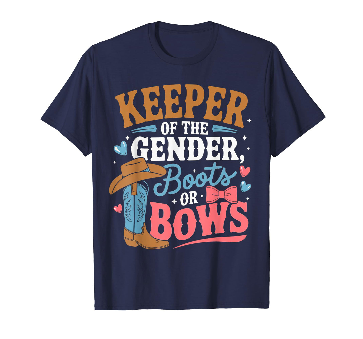 Western Gender Reveal Keeper of the Gender Baby Announcement T-Shirt