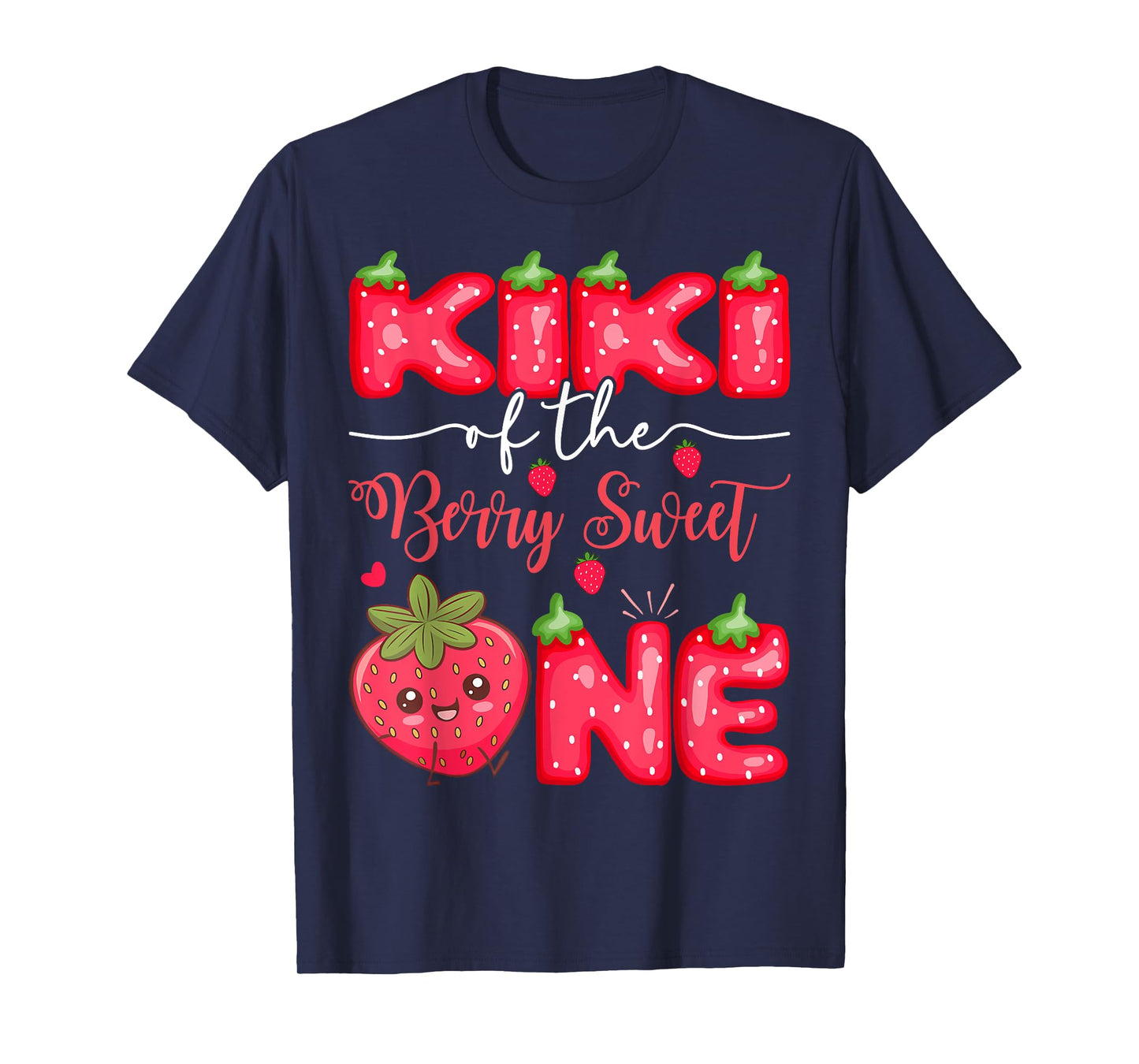 Kiki Of The Berry Sweet One Strawberry Girl 1St Birthday T-Shirt