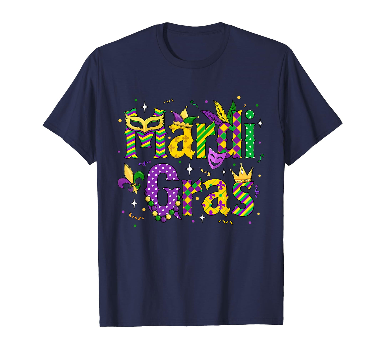 Funny Mardi Gras Parade Outfit Jester Hat Men Women Kids T-Shirt