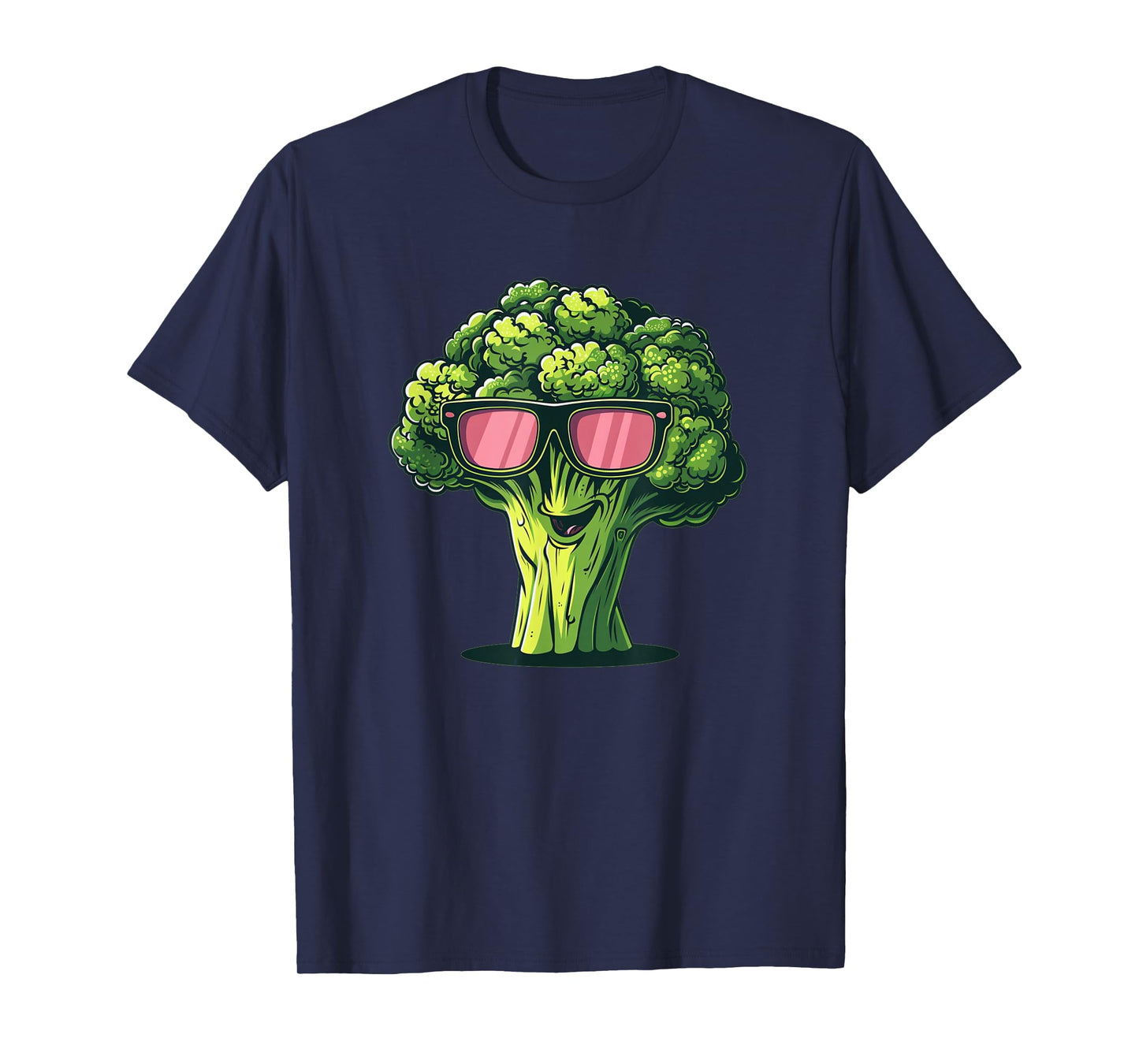 Funny Broccoli Face with Sunglasses Costume T-Shirt
