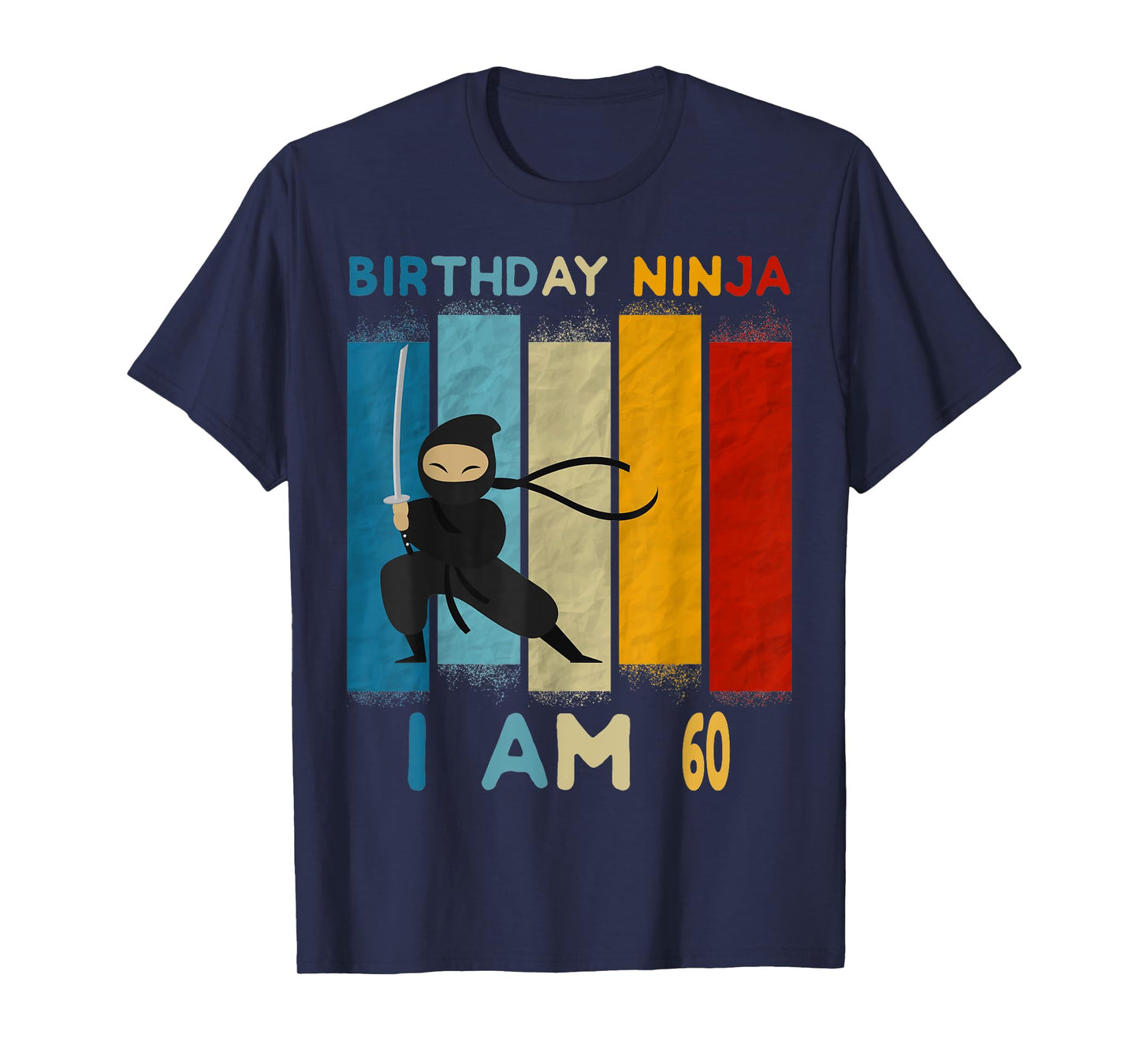 60th Birthday Boy Ninja Lover 60 Year Old Funny B-Day T-Shirt