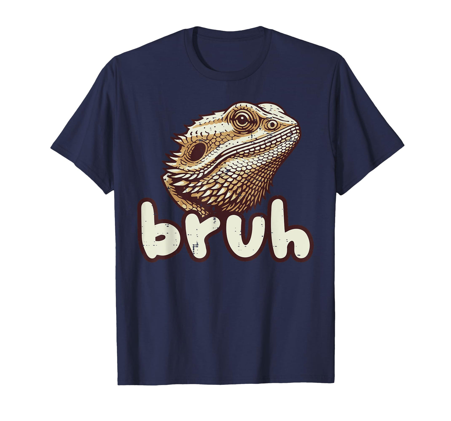 Bearded Dragon Face Bruh Funny Beardie Meme Men Women Kids T-Shirt