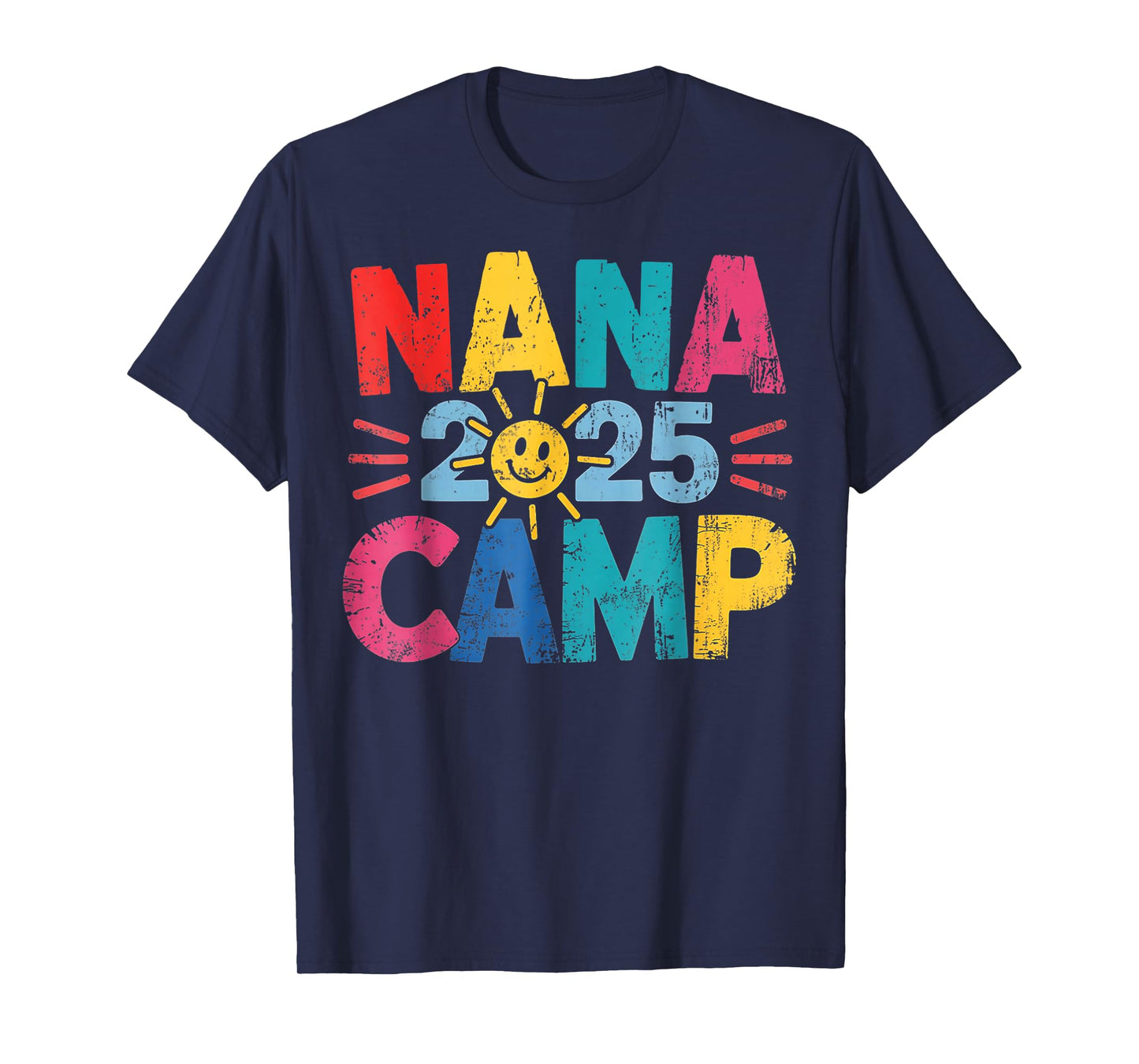Nana Camp 2025 Family Vacation Summer Camping Crew Kids T-Shirt
