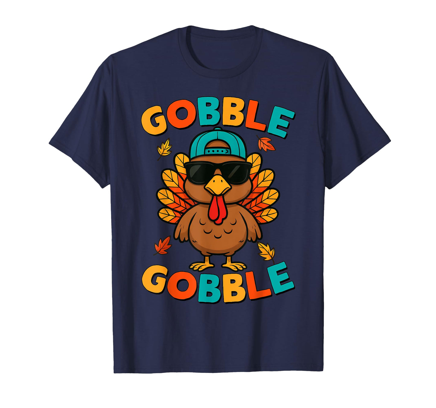 Cool Turkey Gobble Funny Thanksgiving Toddler Boys Kids T-Shirt