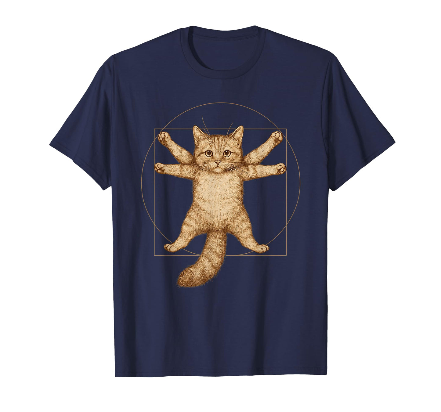 Golden Ratio Cat Art Print T-Shirt