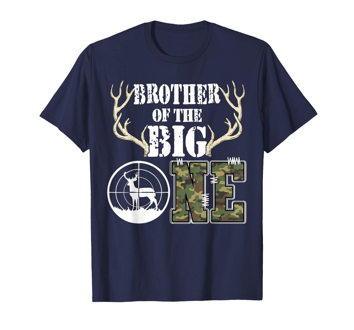 Brother of The Big One Birthday Boy Deer Hunter Camouflage T-Shirt
