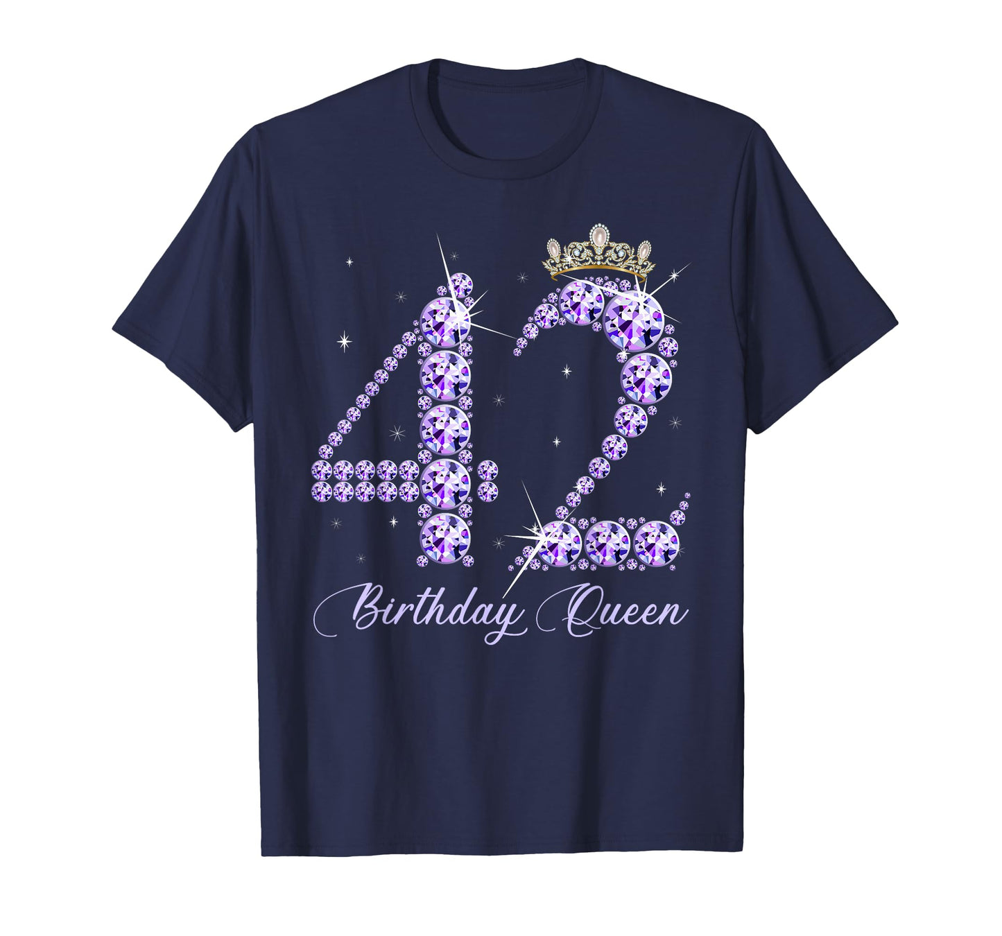 42 Year Old Its My 42nd Birthday Queen Diamond Heels Crown T-Shirt