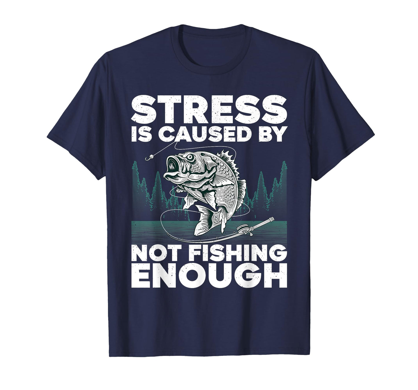 Funny Fishing Design For Men Women Bass Fly Fishing Lovers T-Shirt