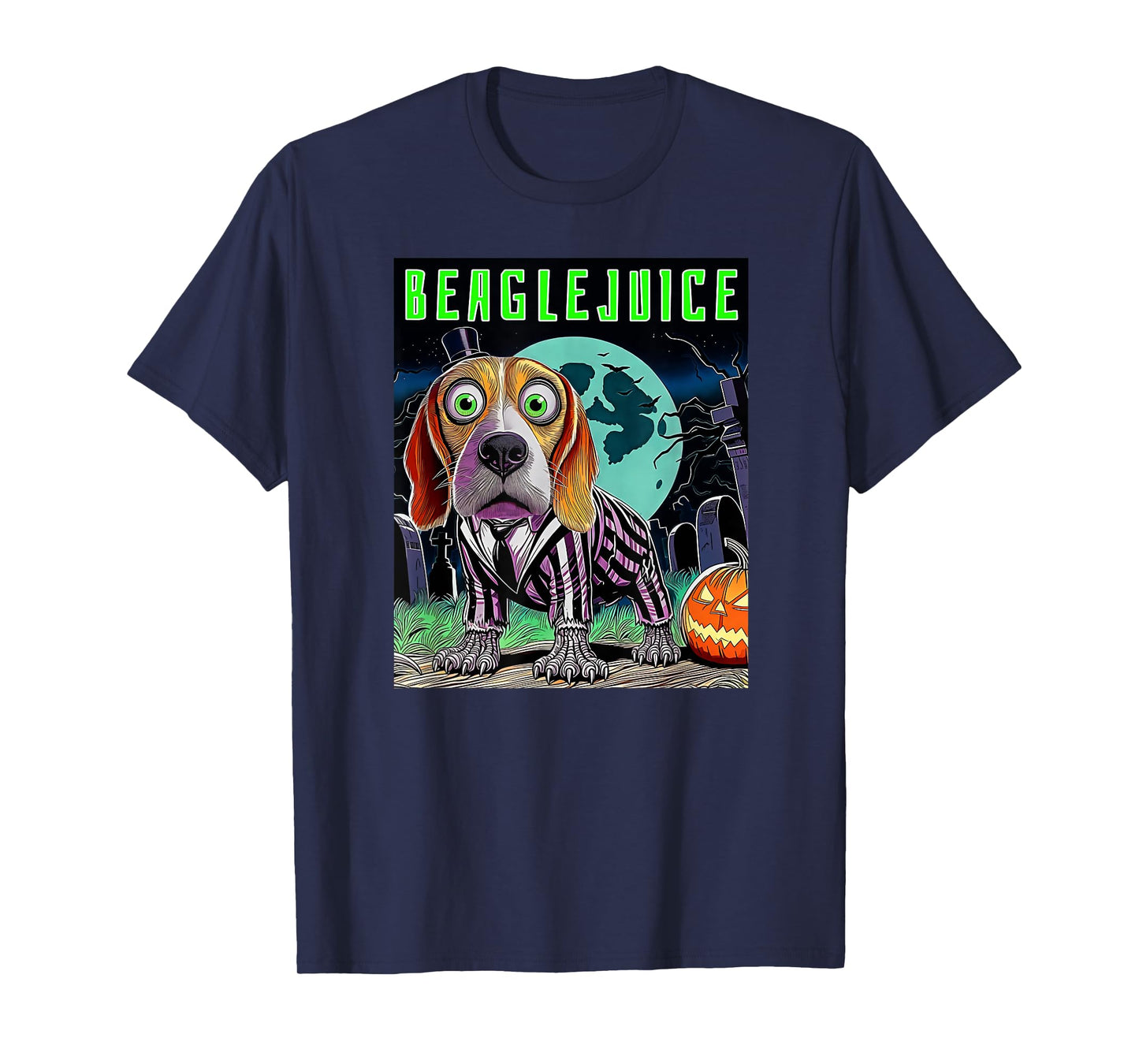 Halloween Beaglejuice Beagle Fun Dog Breed Owners Costume T-Shirt