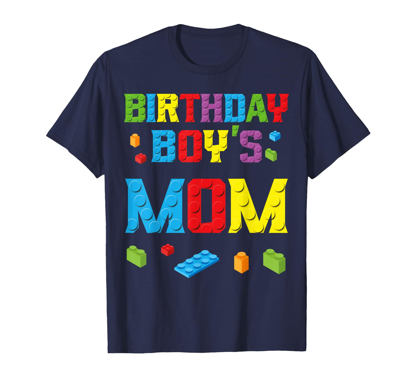 Master Builder Birthday Boy's Mom Building Bricks Blocks T-Shirt