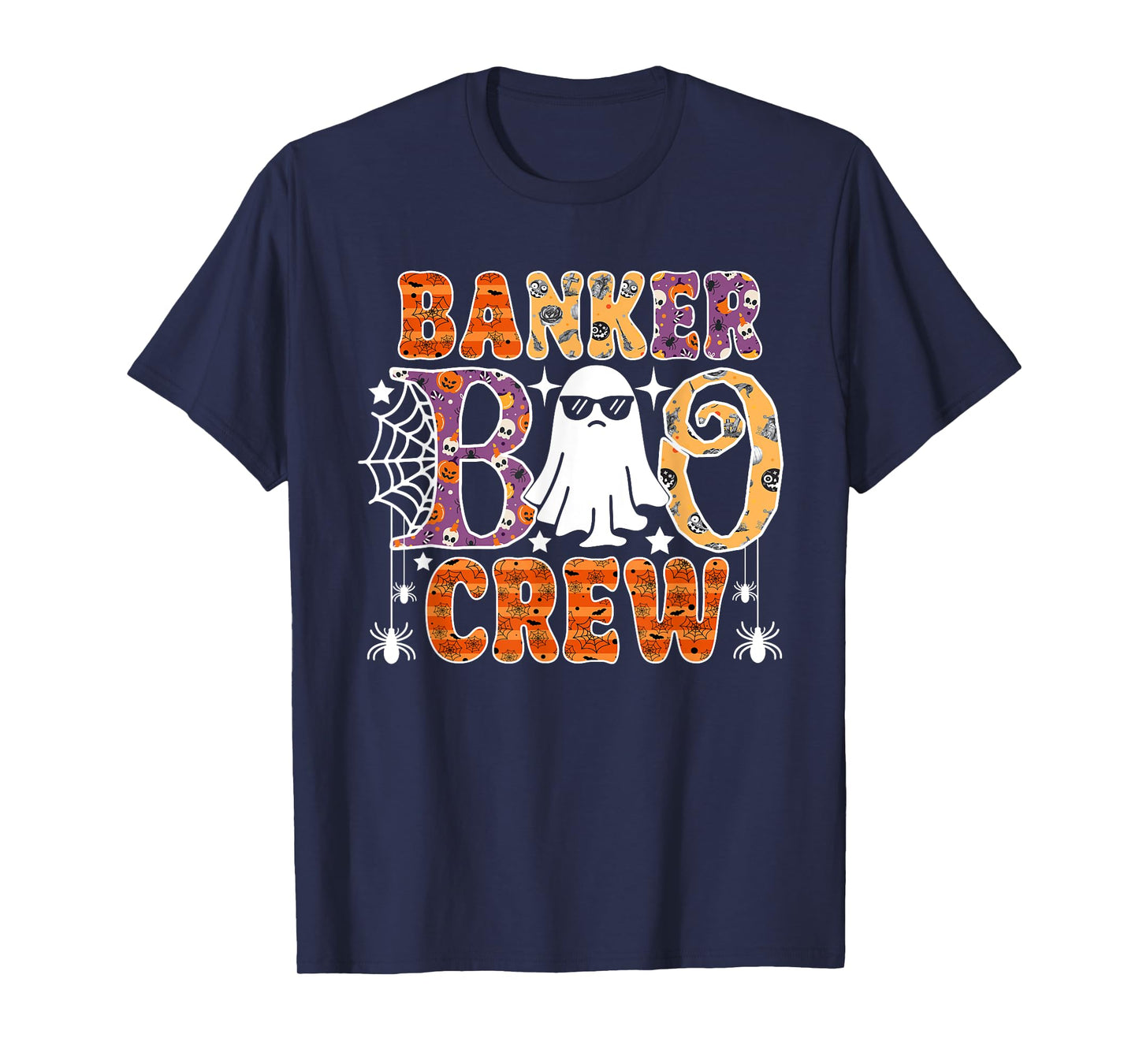 Banker Boo Crew Funny Ghost Halloween Costume T-Shirt