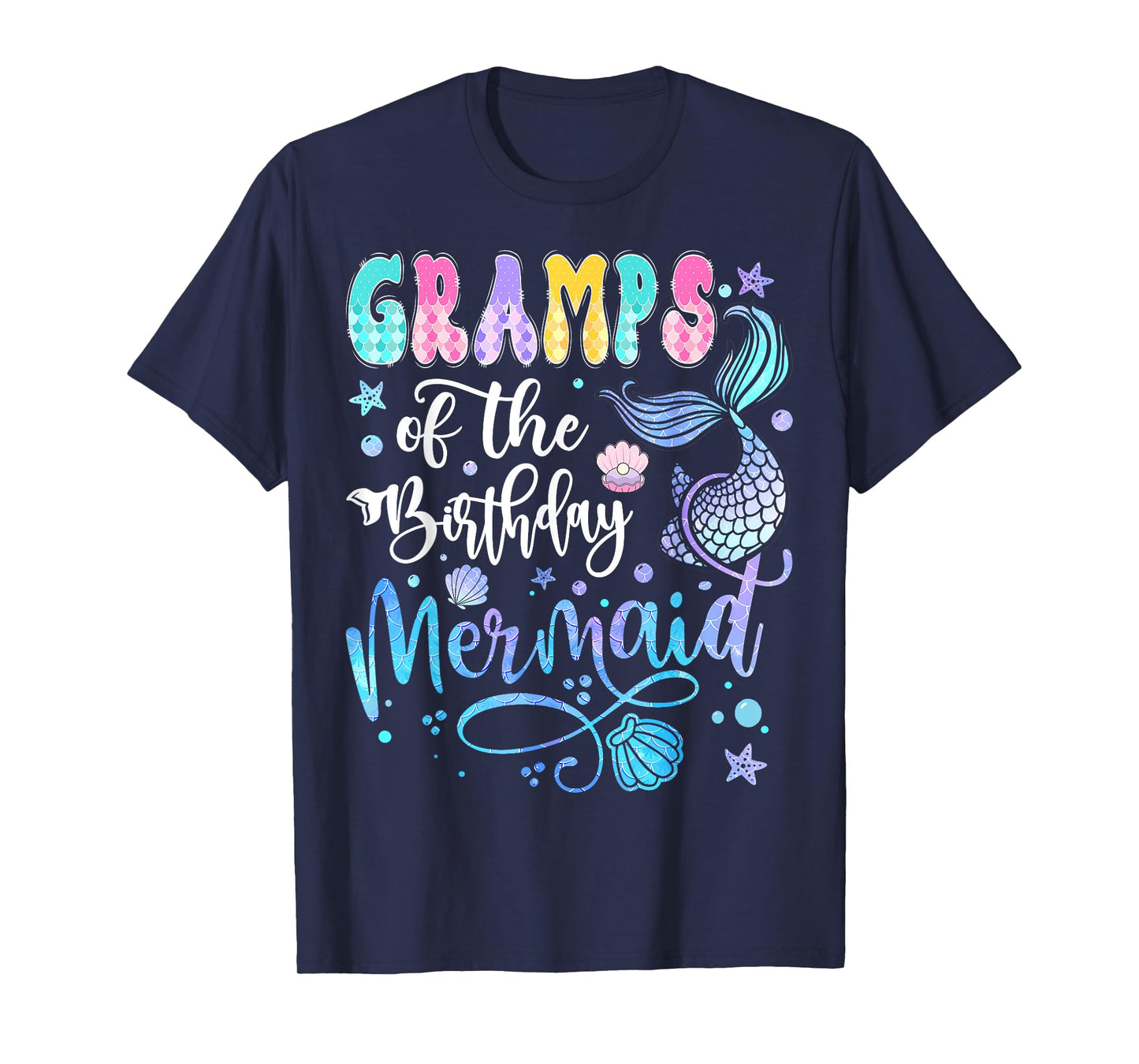 Gramps Of The Birthday Mermaid Bday Girl Party T-Shirt