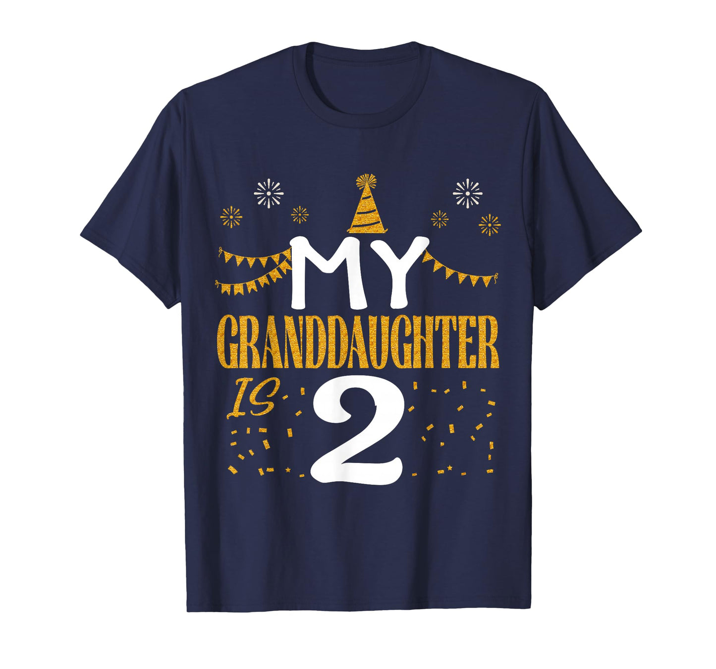 My Granddaughter Is 2 2nd Birthday 2023 2 Years Old T-Shirt