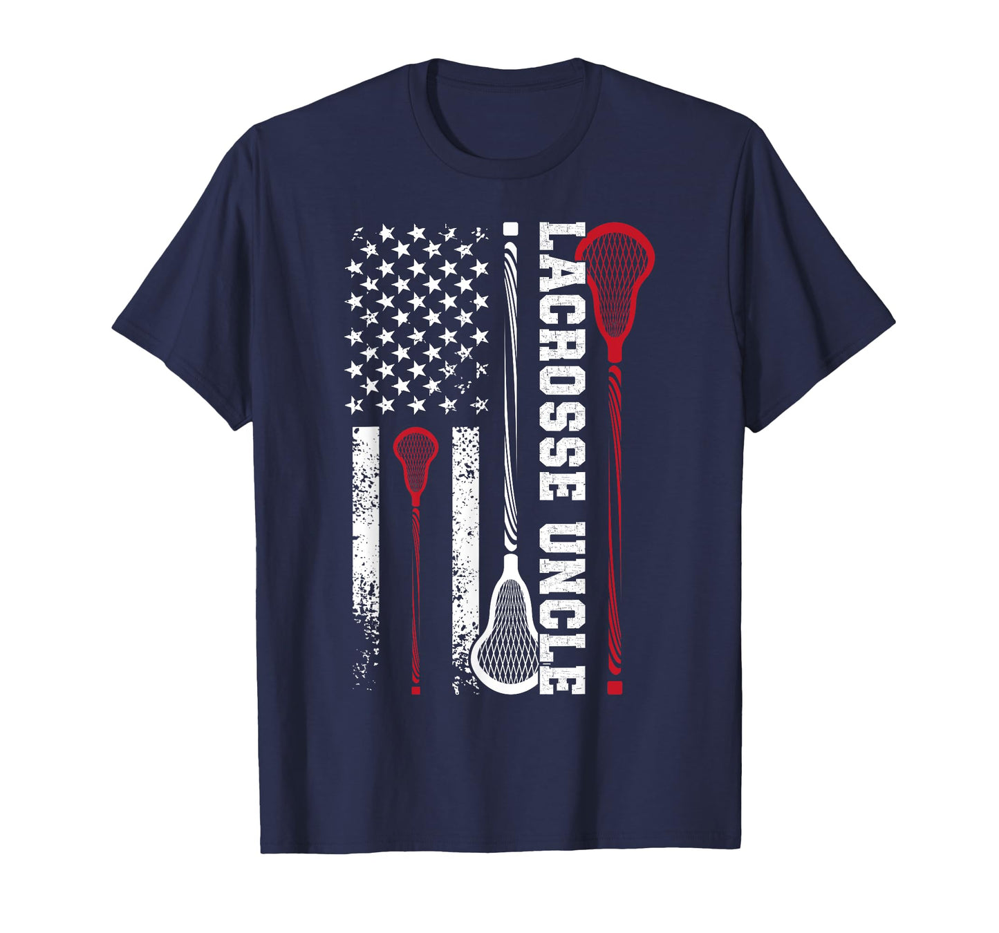 Lacrosse Uncle US Flag Uncle Of A Lacrosse Player Uncle T-Shirt