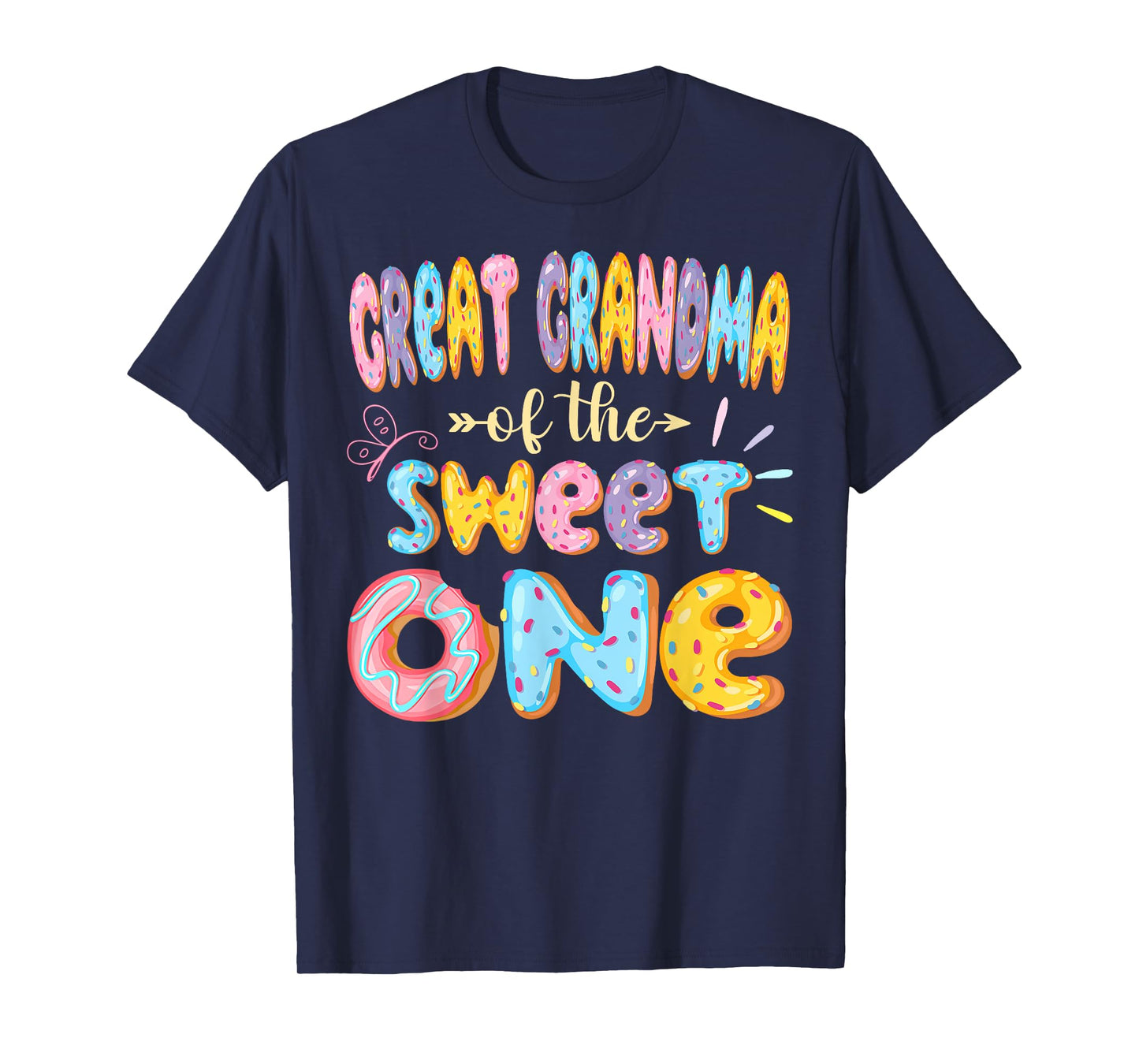 Great Grandma Of The Sweet One 1St Birthday Girl Donut T-Shirt