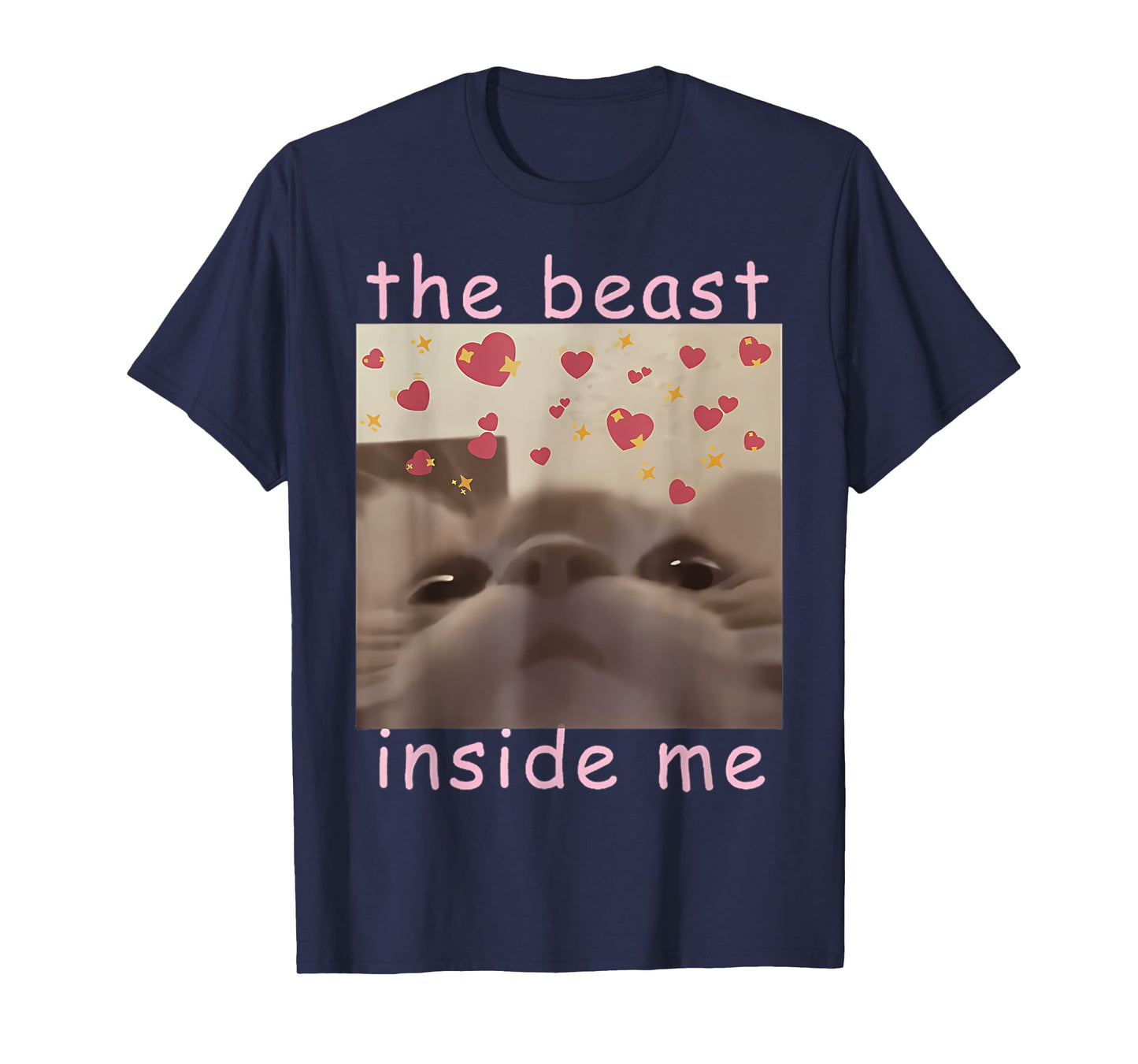 Funny Cat Meme Beast Inside Me Sarcastic Inappropriate T-Shirt