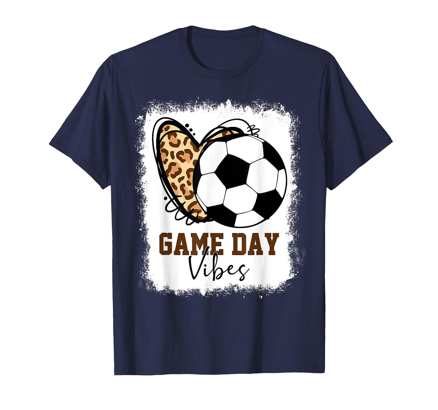 Bleached Soccer Game Day Vibes Soccer Mom Game Day Season T-Shirt