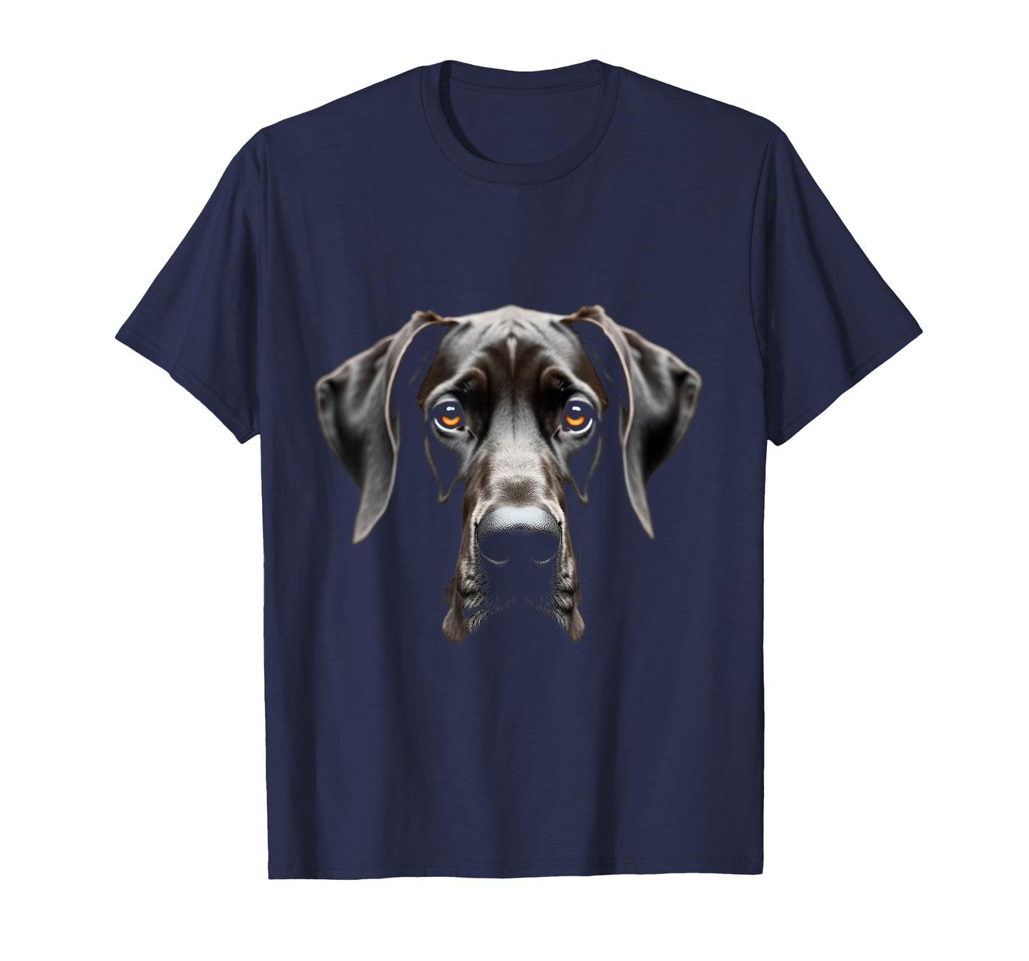 Black Great Dane Dog Great Dane Face T-Shirt