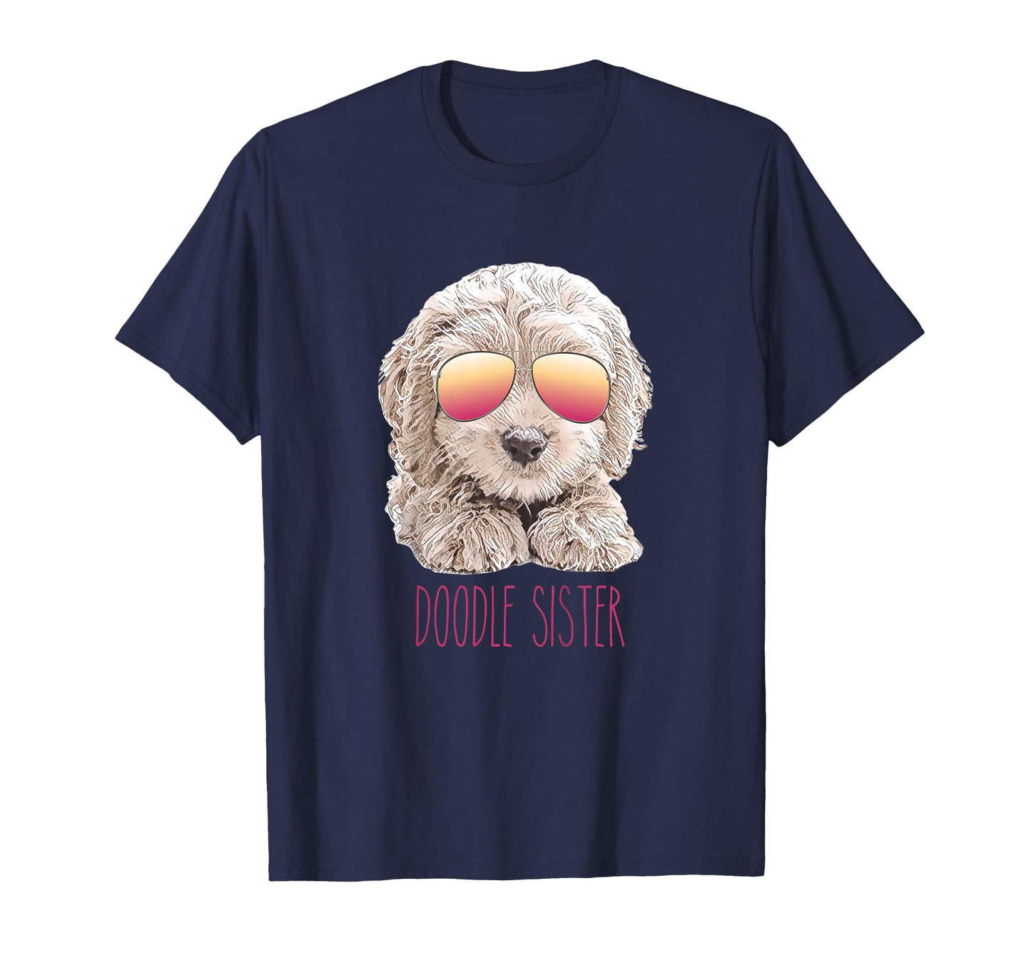 Kids Girls Doodle Sister, Valentine's Day Gift for Girl, Cute Dog T-Shirt