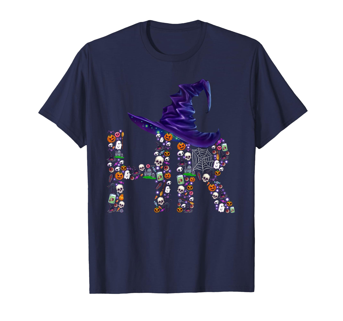 Funny HR Witch Human Resources Pumpkin Halloween Costume T-Shirt